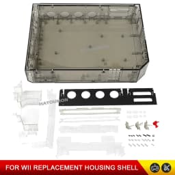 NEW Full Set For Wii Full Case Cover Housing Shell With Buttons Transparent Black Color Housing Shell Case For Wii Gaming Consol