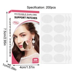 Clear Earring Support Patches Invisible Ear Lobe Protectors For Heavy Earrings Earring Ear Support 100Pcs/200Pcs Heavy Earrings