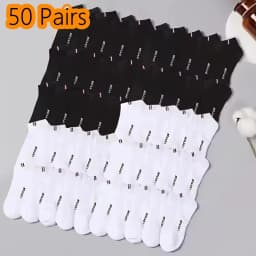 Men's Thin Boat Socks Summer Blending Plain Color Mens Casual Breathable Sweat Absorbing Calibration 1-50 Pairs