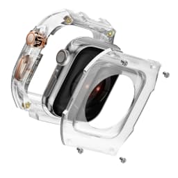 Transparent Modification Kit For Apple Watch 11 10 987 46 45mm Strap Case for IWatch Series 44 40mm 654SE Rubber Band Refit Mod