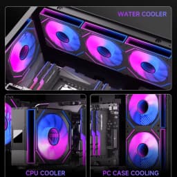 GSCOLER FC120 3IN1 Computer Chassis Fan 12cm PWM Quiet Cooling Fan 12V Large Air Volume 52.65CFM/800-1800RPM ARGB fan for PCcase