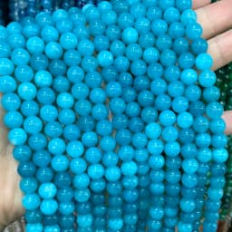 6 8 10MM Natural Stone Jade Chalcedony Round Multicolors Loose Beads For Jewelry Making Diy Charm Bracelets Necklace Accessories