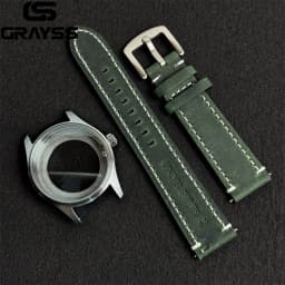 Retro 36/39mm Pilot Little Prince Watch Case Stainless Steel Sapphire Glass 20ATM Fit NH35 NH36 Movement Part Leather Strap