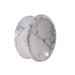 1PC New Design Amethyst Tiger Cat Eye Howlite Crystal Stone Concave Ear Plug Double Flare Solid Gauge Piercing Jewelry