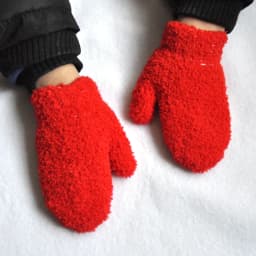 Baby Gloves For 1-4Y Children Winter Warm Patchwork Knitted Mittens Kindergarten Student Full Finger Gloves Knitting Kids Gloves