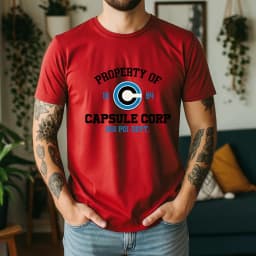100% Cotton Capsule Corp T-Shirt Anime Retro Style Oversized Breathable Casual Short Sleeve