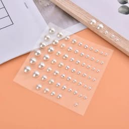 70pcs/ Sheet 3D Pearl Face Jewels Eyeshadow Stickers Self Adhesive Face Body Eyebrow Nail Stickers Decoration