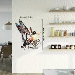 Wild Duck Wrought Iron Wall Art - Rustic Living Room Metal Decor & Hanging