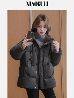 XIAOGULI 2026 Winter -20°C Women Down Coat Hooded 90% Duck Down 136-170g Fill Loose Fit Thick Warm for Cold Winter Outerwear