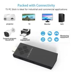 2026 W5 PRO Mini PC Windows 10 OS Intel Atom X5-Z8350 Quad-Core PC BT 4.2 2.4G/5G WiFi 4GB/8GB DDR3 64GB/128GB eMMC SSD USB3.0