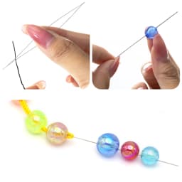 5PCS Open Curved Beading Needles Pins Jewelry Making Tools Stainless Steel Needle for Bead Threading Pins DIY Necklace Bracelet