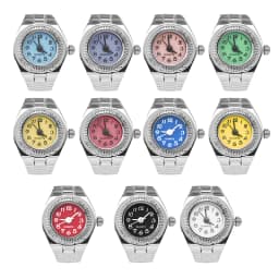 Creative Alloy Shell New Hot Selling Compact Finger Circular Arabic Numeral Scale Dial Couple Men's And Women's Ring Watch