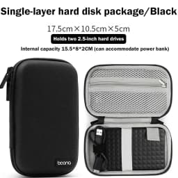 BOONA Portable External 2.5" HDD Bag External USB Hard Drive Disk Storage Bag Carry Usb Cable Case Cover Pocket Hard Drive Bags
