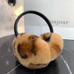 Natural 100% Rex Rabbit Fur Earmuffs Y2k Ear Muffs for Women Winter Apparel Accessories Headphones Cute Fur Earmuffs for Kids