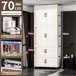 Installation Free Baby Wardrobe Foldableing Storage Cabinet Multi Layer Children's Small Wardrobe Home Clothes Storage Box Stora
