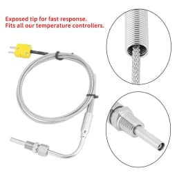 EGT Thermocouple Temperature Sensor K-Type With 1/8" NPT Compression Fittings Gas Temp Sensor Probe Connector