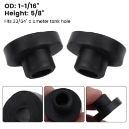 5 Piece Fuel Tank Bushing Grommets With 3/8 ID 1 1/16 OD 5/8 H For Tractor Lawn Mower Generator And Related OEM Parts