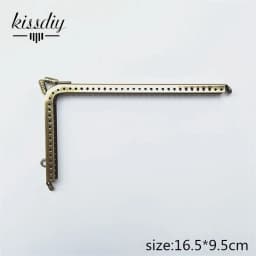 10 PCS 14.5 16.5 18.5cm L Shape Smooth Finish Bronze Right Angle Coins Purse Frames DIY Metal Kiss Clasp Bags Accessory Parts