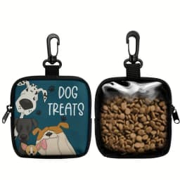 1 Pc Pet Snack Bag Cartoon Printed Portable Dog Training Bag Suitable For Dog Walks Outdoor Training Multifunctional Reward Bag