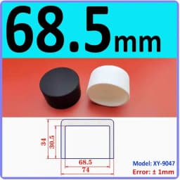 White Silicone Rubber Round End Cap Dust Seal Blanking End Stopper Protection Cover For Pipe Tube Furniture Pads 3mm-68.5mm