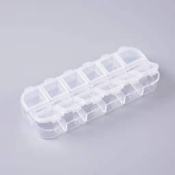One Piece 13x5x1CM 12 Slots Compartment Plastic Storage Box Adjustable Rectangle Jewelry Container Box Case for Beads&earrings