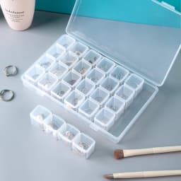 28 Grids Transparent Plastic Storage Jewelry Box Compartment Adjustable Container For Beads Earrings Box For Jewelry Box Case