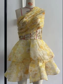 Chic Floral Printed Mini Dress Backless Sleeveless Hem Stacking Dresses Sweet A Line Vestidos 2025 New Lady Party Club Clothing