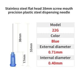 14G-30G 38mm Dispensing Needle Syringe Needle 1.5 Inch Dispensing Needle Used to Fill Liquids, Glue and Syringes
