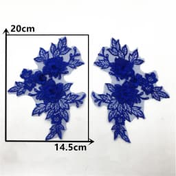 3D 1 Pair For Sale Craft Supplies Trim Wedding Dress Decoration Sewing On Lace Embroidered Fabric Needlework Applique
