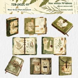 JIANWU Vintage Notebook Pattern Landscape Material Collage Scrapbooking Sticker Creative DIY Journal Stationery