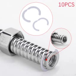 10pcs Segment Rings Solar Tube Stainless Steel Corrugated Pipe DN16 DN20 DN25 DN32 Union Nut Solar Power Supplies Home