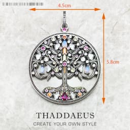 Amulet Magical Lucky Symbol Tree Flower Karma Whell Sun Bird Butterfly Pendants Jewelry 925 Sterling Silver Gift For Women Men