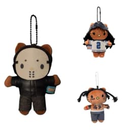 10CM kawaii Rapper Hip Hop Black Hello Kitty Plush Toys Pendant Cartoon Singer Kitty Cool Girly Soft Stuffed toy Backpack Charm