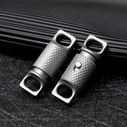 Titanium Alloy Knurling Keychain Quick Dismantling 360 Degree Rotation Portable Firmness Corrosion Resistance Outdoor EDC Tool