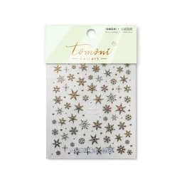 5D Laser Winter Snowflake Christmas Shiny Rhinestone Embossed Relief Self Adhesive Nail Art Decoration Sticker Manicure Decals