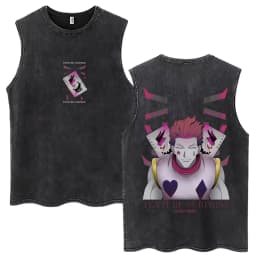 Washed Anime Hunter X Hunter GON·FREECSS Tank Tops Men Women Fashion Vintage Sleeveless T Shirt Cotton Casual Oversized Vests