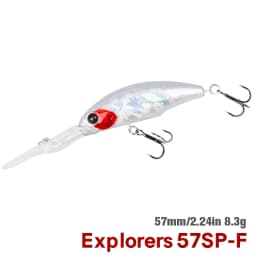 TSURINOYA Dive 2-4m Suspending Minnow 57mm 8.3g EXPLORERS 57SP Long Casting Pike Bass Fishing Lure Artificial Hard Bait Jerkbait