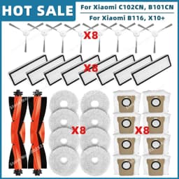 Compatible For Xiaomi Mijia Omni 2 C102CN, B101CN, B116, X10+, X20+ Replacement Parts Accessories Main Side Brush Filter Mop Bag