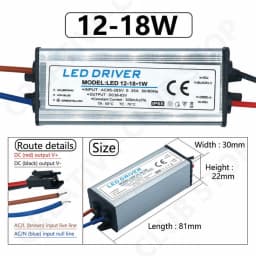 Waterproof IP65 LED Driver 25-36W 18-25W 12-25W 8-12W 4-7W 1-3W Power Supply 250mA 300mA Constant Current Voltage For Light Bulb