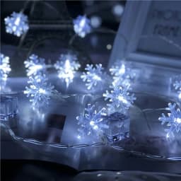 Christmas Snowflake String Lights LED Fairy Lights USB/Battery Powered Garland 2024 New Year's Wedding Party Xmas Decorations