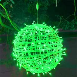 Christmas LED Rattan Ball String Lights Outdoor 20CM 30CM Fairy Garden Lights Garland for Party Wedding Patio Tree Street Decor