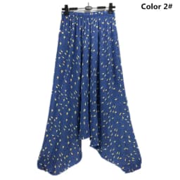 Women Summer Harem Pants Casual Cotton Solid Elastic Waist Wide Leg Pants Bottoms Loose Long Trousers 13 Colors