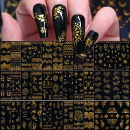 30 Sheets Christmas Nail Art Stickers Self Adhesive 3D White Snowflake Nail Decals Xmas Nail Supplies Christmas Manicure Sliders