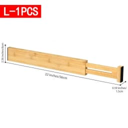 1/2/4Pcs Bamboo Drawer Dividers Organizers Adjustable Expandable Spring Loaded Drawer Separators for Kitchen Bedroom Dresser