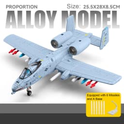 1:32 A-10 Thunderbolt II F-14 Fighter Model Toy Foldable Wheels Metal Body Airplane Sound Light Models Gifts for Children