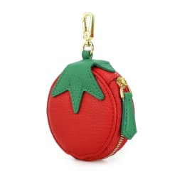 CONTACT'S Genuine Leather Bag Charm, Fruit Series Mini Pouch Keychain, Cute Handbag Pendant for Women, Female Small Item Holder