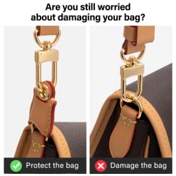 CRAZYSMITH Bag Strap Transformation for LV Diane Bag Punch-Free Hardware Protection Leather Anti-wear Buckle Bag Accessories