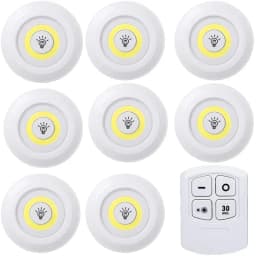 Dimmable LED Under Cabinet Light with Remote Control Battery Operated LED Closets Lights Wardrobe Bathroom Lighting Night Light