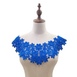 Lace Floral Embroidery Fabric Fake Collar for Needlework White Embroidery Lace Fabric Applique DIY Dress Sewing Supplies Craft