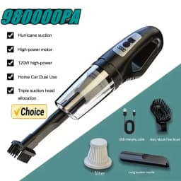 USB Charging Handheld Cordless Vacuum Cleaner 120W Portable Car Vacuum Cleaner Powerful Suction for Car Home Office Pet Hair